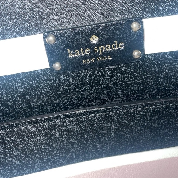 Kate Spade Black and Pink Striped Women's Bag - Picture 6 of 10